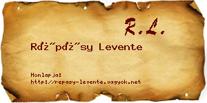 Répásy Levente névjegykártya